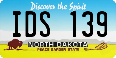 ND license plate IDS139