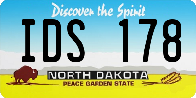 ND license plate IDS178