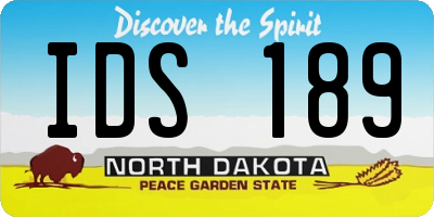 ND license plate IDS189