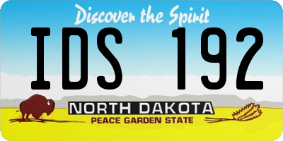 ND license plate IDS192