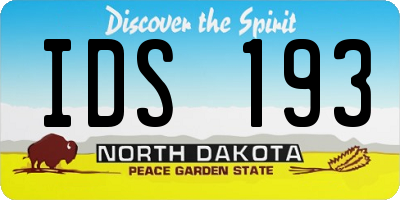ND license plate IDS193