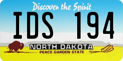 ND license plate IDS194