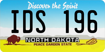 ND license plate IDS196