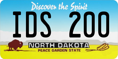 ND license plate IDS200