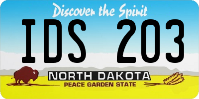 ND license plate IDS203