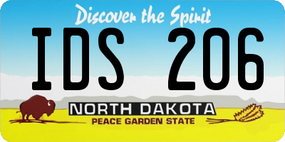 ND license plate IDS206