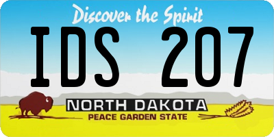 ND license plate IDS207