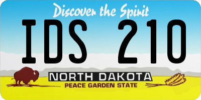 ND license plate IDS210