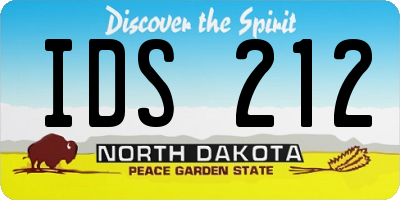 ND license plate IDS212