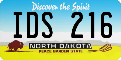 ND license plate IDS216