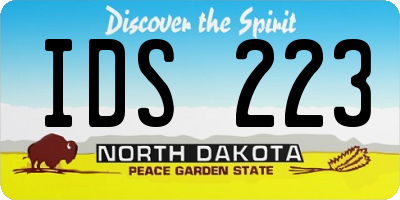 ND license plate IDS223
