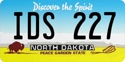 ND license plate IDS227