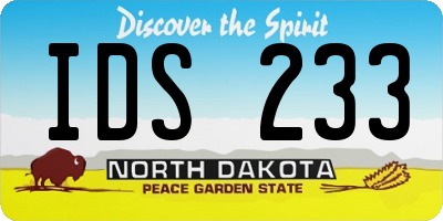 ND license plate IDS233
