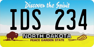 ND license plate IDS234