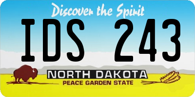 ND license plate IDS243