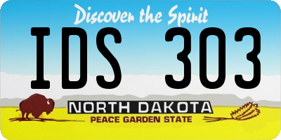 ND license plate IDS303