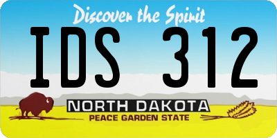 ND license plate IDS312