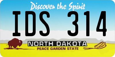 ND license plate IDS314