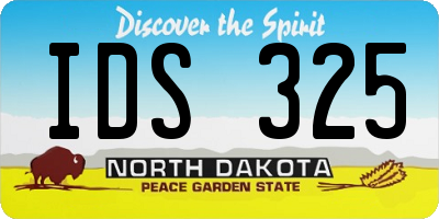 ND license plate IDS325