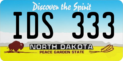 ND license plate IDS333