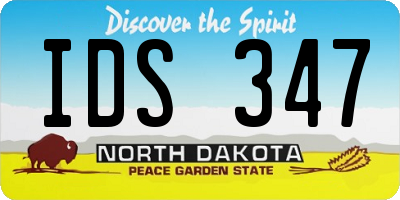 ND license plate IDS347
