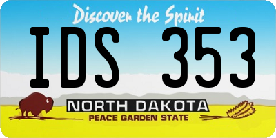 ND license plate IDS353
