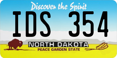 ND license plate IDS354