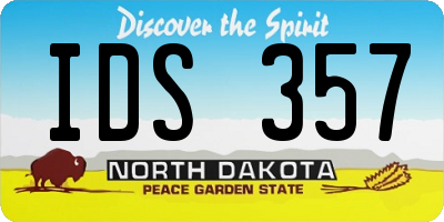 ND license plate IDS357