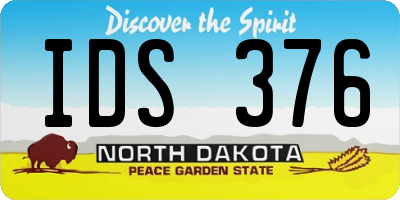 ND license plate IDS376