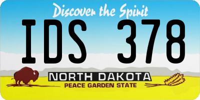 ND license plate IDS378