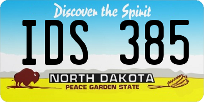 ND license plate IDS385