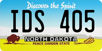 ND license plate IDS405
