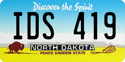 ND license plate IDS419