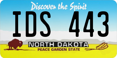 ND license plate IDS443