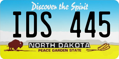ND license plate IDS445