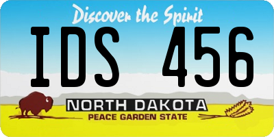 ND license plate IDS456