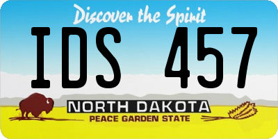 ND license plate IDS457