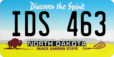 ND license plate IDS463
