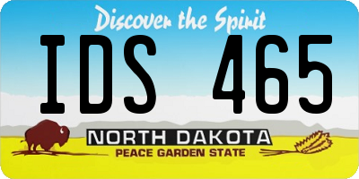 ND license plate IDS465