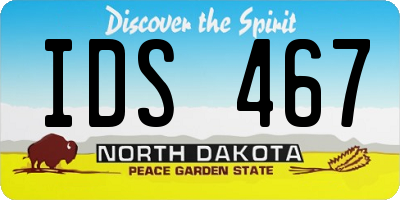 ND license plate IDS467