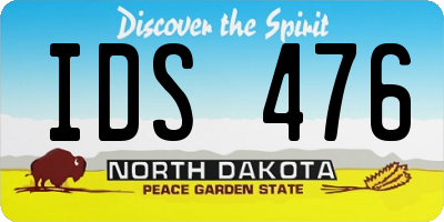 ND license plate IDS476
