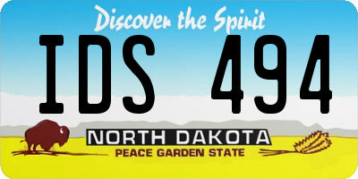 ND license plate IDS494