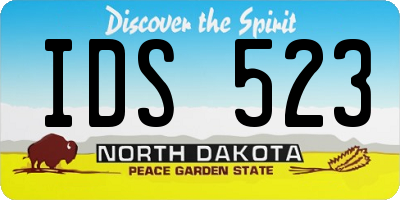 ND license plate IDS523