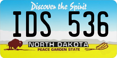 ND license plate IDS536