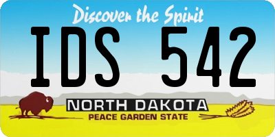 ND license plate IDS542