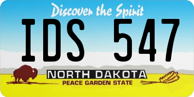 ND license plate IDS547