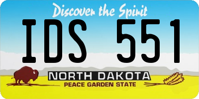 ND license plate IDS551