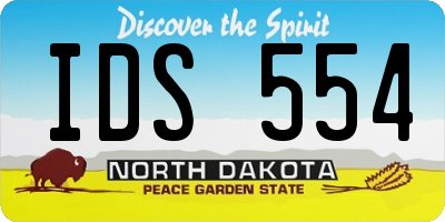 ND license plate IDS554