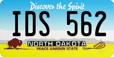 ND license plate IDS562