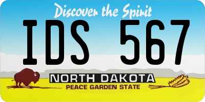 ND license plate IDS567